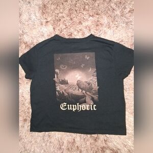 Arizona Jean Company Black Graphic 'Euphoric' Short Sleeve Tee